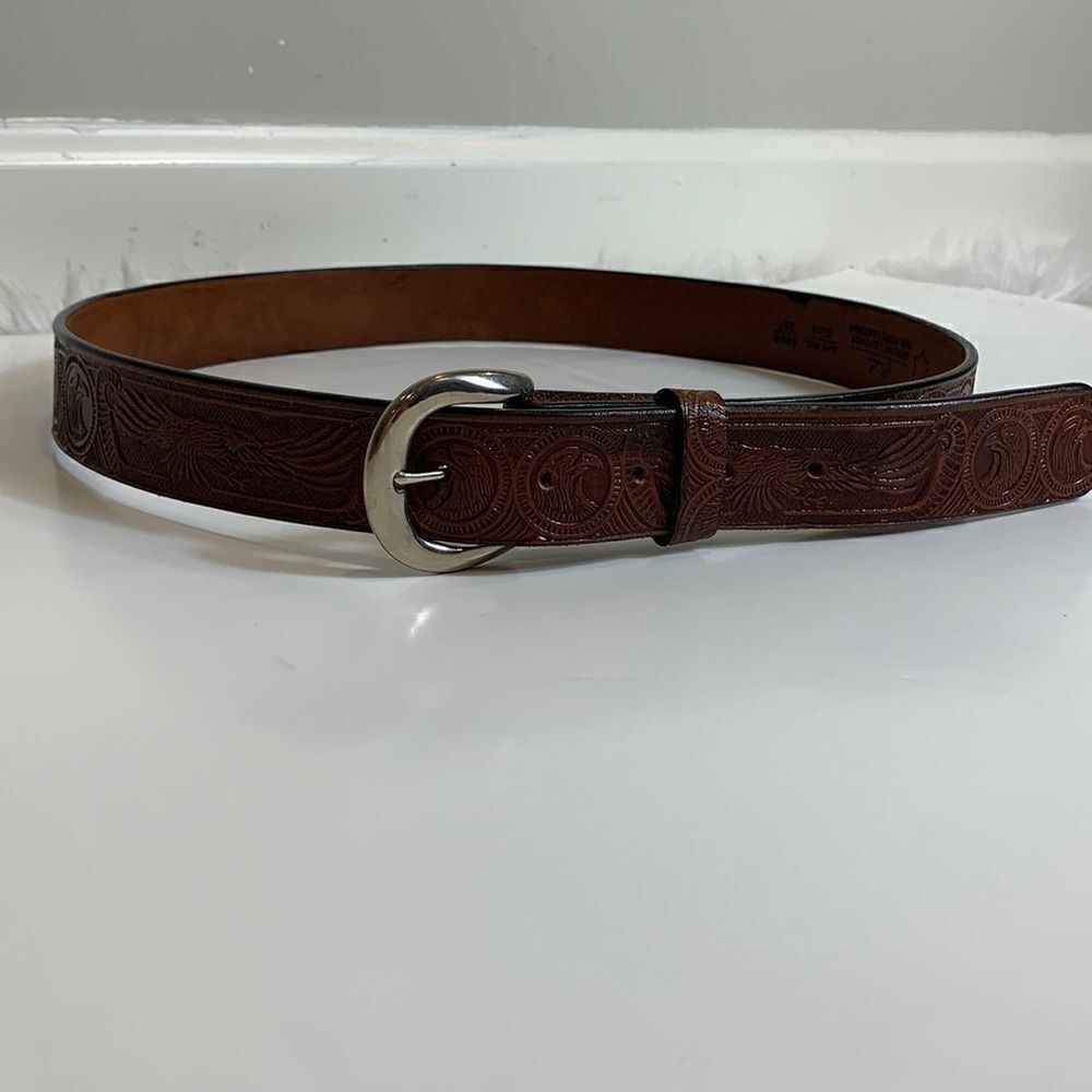 C.L. Genius leather brown belt size 38